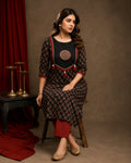 Traditional Cotton Ajrakh Printed Kurti